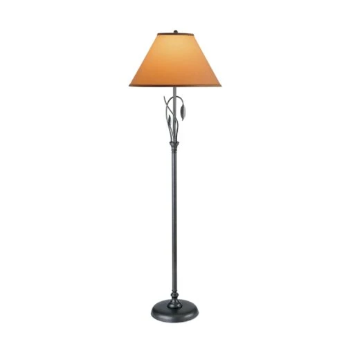 Forged Leaves And Vase Floor Lamp
