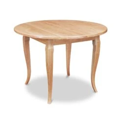 French Country Round Solid Top Table -HomeNest Store French Country Round Solid Top Table 42 Inch Natural Maple