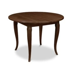French Country Round Solid Top Table -HomeNest Store French Country Round Solid Top Table 42 Inch Natural Walnut