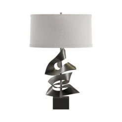 Gallery Two Fold Table Lamp -HomeNest Store Gallery Two Fold Table Lamp Dark Smoke Flax