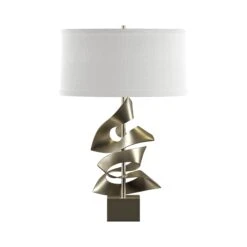 Gallery Two Fold Table Lamp -HomeNest Store Gallery Two Fold Table Lamp Soft Gold Natural Anna