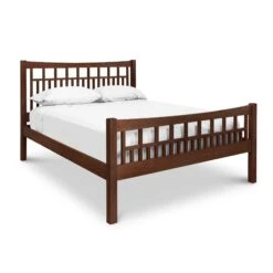 Glastenbury Platform Bed -HomeNest Store Glastenbury Platform Bed Queen Natural Walnut