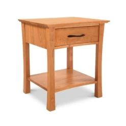 Green Mountain 1-Drawer Open Shelf Nightstand -HomeNest Store Green Mountain 1 Drawer Open Shelf Nightstand Natural Cherry