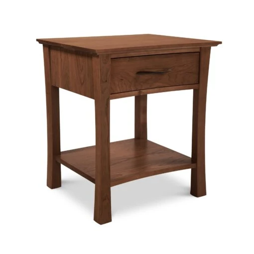 Green Mountain 1-Drawer Open Shelf Nightstand - Image 8