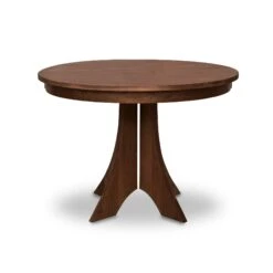 Hampton Split Pedestal Round Table -HomeNest Store Hampton Round Split Pedestal Solid Top Table 36 Inch Natural Walnut