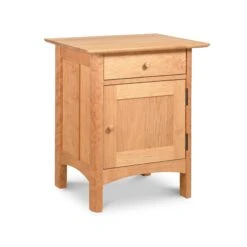 Heartwood Shaker 1-Drawer Nightstand With Door -HomeNest Store Heartwood Shaker 1 Drawer 1 Door Nightstand Natural Maple