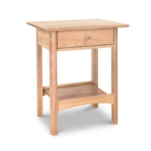 Heartwood Shaker 1-Drawer Open Shelf Nightstand - Image 10