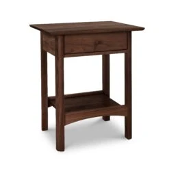 Heartwood Shaker 1-Drawer Open Shelf Nightstand -HomeNest Store Heartwood Shaker 1 Drawer Open Shelf Nightstand Natural Walnut