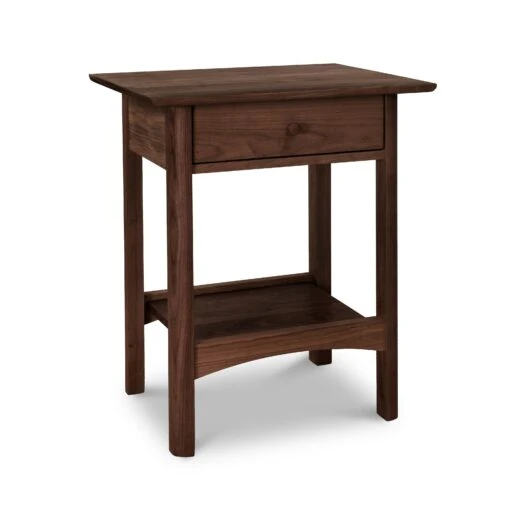 Heartwood Shaker 1-Drawer Open Shelf Nightstand - Image 11