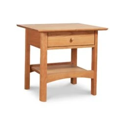 Heartwood Shaker 1-Drawer Open Shelf Nightstand -HomeNest Store Heartwood Shaker 1 Drawer Open Shelf Nightstand Short Natural Cherry