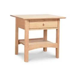 Heartwood Shaker 1-Drawer Open Shelf Nightstand -HomeNest Store Heartwood Shaker 1 Drawer Open Shelf Nightstand Short Natural Maple