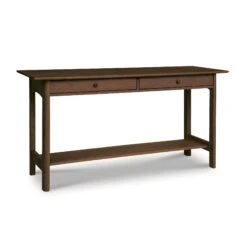 Heartwood Shaker 2-Drawer Console Table -HomeNest Store Heartwood Shaker 2 Drawer Console Table Natural Walnut
