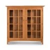 Heartwood Shaker 2-Glass Door Bookcase -HomeNest Store Heartwood Shaker 2 Glass Door Bookcase 1