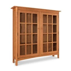 Heartwood Shaker 2-Glass Door Bookcase -HomeNest Store Heartwood Shaker 2 Glass Door Bookcase p3ys6k