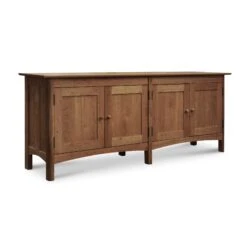 Heartwood Shaker 4-Door Console Bookcase -HomeNest Store Heartwood Shaker 4 Door Console Natural Walnut