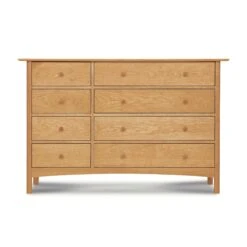 Heartwood Shaker 8-Drawer Dresser #2 -HomeNest Store Heartwood Shaker 8 Drawer Dresser 2 Small Drawers Left Natural Maple