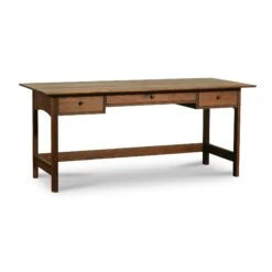 Heartwood Shaker Campaign Desk -HomeNest Store Heartwood Shaker Campaign Desk Natural Walnut
