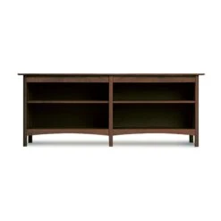 Heartwood Shaker Open Console Bookcase -HomeNest Store Heartwood Shaker Open Bookcase Console Natural Walnut