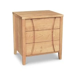 Holland 3-Drawer Nightstand -HomeNest Store Holland 3 Drawer Nightstand Natural Maple