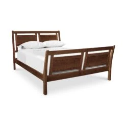 Incline Sleigh Bed -HomeNest Store Incline Sleigh Bed Queen Natural Walnut