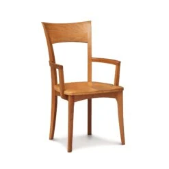 Ingrid Shaker Chair With Wood Seat -HomeNest Store Ingrid Cherry Arm Chair with Wood Seat Natural Cherry