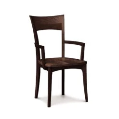 Ingrid Shaker Chair With Wood Seat -HomeNest Store Ingrid Cherry Arm Chair with Wood Seat Smoke Cherry