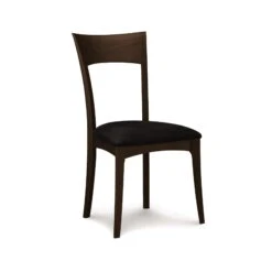 Ingrid Chair -HomeNest Store Ingrid Cherry Chair Onyx Microsuede Smoke Cherry