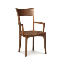 Ingrid Shaker Chair With Wood Seat -HomeNest Store Ingrid Walnut Arm Chair with Wood Seat