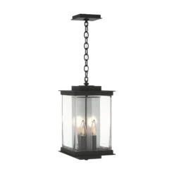 Kingston Outdoor Large Lantern -HomeNest Store Kingston Outdoor Large Lantern Coastal Black Vintage Platinum