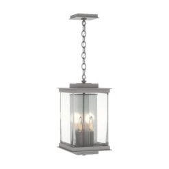 Kingston Outdoor Large Lantern -HomeNest Store Kingston Outdoor Large Lantern Coastal Burnished Steel Vintage Platinum