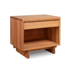 Kipling 1-Drawer Enclosed Shelf Wide Nightstand