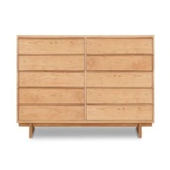 Kipling 10-Drawer Dresser -HomeNest Store Kipling 10 Drawer Dresser Natural Maple