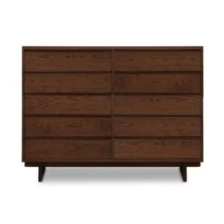 Kipling 10-Drawer Dresser -HomeNest Store Kipling 10 Drawer Dresser Natural Walnut
