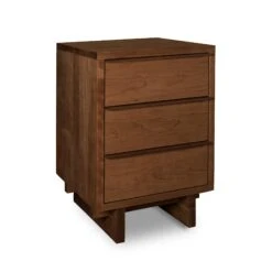 Kipling 3-Drawer Nightstand -HomeNest Store Kipling 3 Drawer Nightstand Natural Walnut