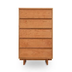 Kipling 5-Drawer Chest -HomeNest Store Kipling 5 Drawer Narrow Chest Natural Cherry