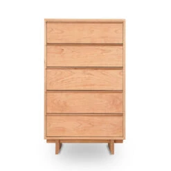 Kipling 5-Drawer Chest -HomeNest Store Kipling 5 Drawer Narrow Chest Natural Maple