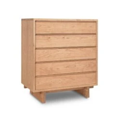 Kipling 5-Drawer Wide Chest -HomeNest Store Kipling 5 Drawer Wide Chest Natural Maple