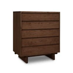 Kipling 5-Drawer Wide Chest -HomeNest Store Kipling 5 Drawer Wide Chest Natural Walnut