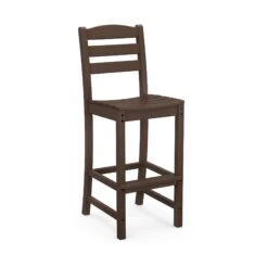 POLYWOOD La Casa Cafe Outdoor Bar Side Chair -HomeNest Store La Casa Cafe Outdoor Bar Side Chair TD102MA Mahogany
