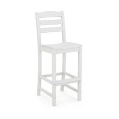 POLYWOOD La Casa Cafe Outdoor Bar Side Chair -HomeNest Store La Casa Cafe Outdoor Bar Side Chair TD102WH White