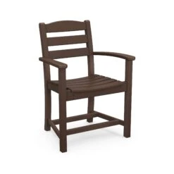 POLYWOOD La Casa Cafe Outdoor Dining Arm Chair -HomeNest Store La Casa Cafe Outdoor Dining Arm Chair TD200MA Mahogany