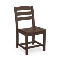POLYWOOD La Casa Cafe Outdoor Dining Side Chair -HomeNest Store La Casa Cafe Outdoor Dining Side Chair TD100MA Mahogany