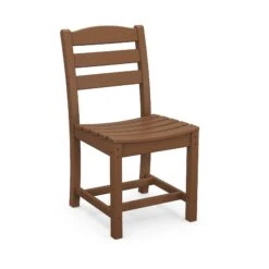 POLYWOOD La Casa Cafe Outdoor Dining Side Chair -HomeNest Store La Casa Cafe Outdoor Dining Side Chair TD100TE Teak