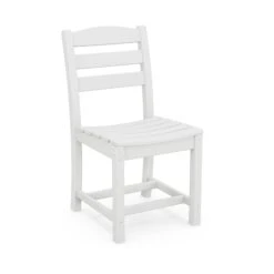 POLYWOOD La Casa Cafe Outdoor Dining Side Chair -HomeNest Store La Casa Cafe Outdoor Dining Side Chair TD100WH White