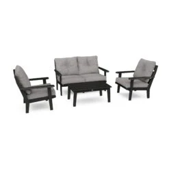 POLYWOOD Lakeside 4-Piece Deep Seating Set