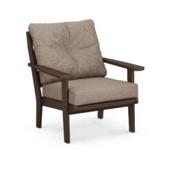 POLYWOOD Lakeside Deep Seating Chair -HomeNest Store Lakeside Deep Seating Chair 4411 MA146010 Mahogany Spiced Burlap