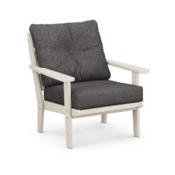 POLYWOOD Lakeside Deep Seating Chair -HomeNest Store Lakeside Deep Seating Chair 4411 SA145986 Sand Ash Charcoal