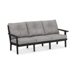 POLYWOOD Lakeside Deep Seating Sofa -HomeNest Store Lakeside Deep Seating Sofa 4413 BL145980 Black Grey Mist