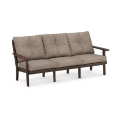 POLYWOOD Lakeside Deep Seating Sofa -HomeNest Store Lakeside Deep Seating Sofa 4413 MA146010 Mahogany Spiced Burlap
