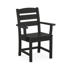 POLYWOOD Lakeside Dining Arm Chair -HomeNest Store Lakeside Dining Arm Chair TLD200BL Black
